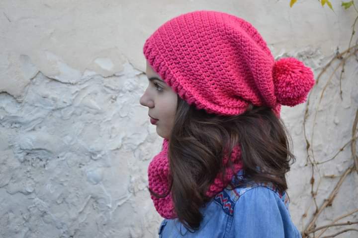 Gorro ganchillo y cuello